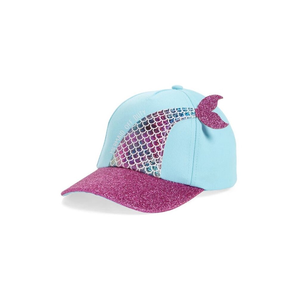 Capelli New York Mermaid At Heart Tail Girls Baseball Cap Blue New Nwt